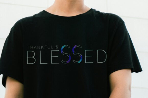 Blessed Multi-color Typography T-shirt: Wearable Inspiration