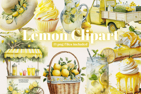 Brighten Your Brand with Watercolour Lemonade Stand Clipart