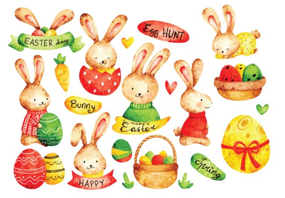 Bringing Spring to Life with Easter Egg Water Color Clipart