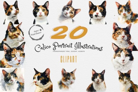 Capturing Feline Charm: The Tri-Color Calico Portrait Bundle