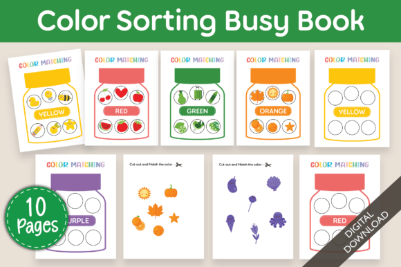 Color Sorting Busy Book for Toddlers: A Hands-On Learning Adventure