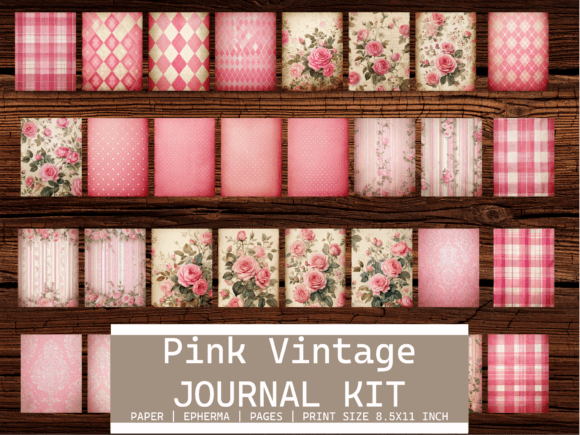 Embrace the Charm: Pink Vintage Color Junk Journal Pages