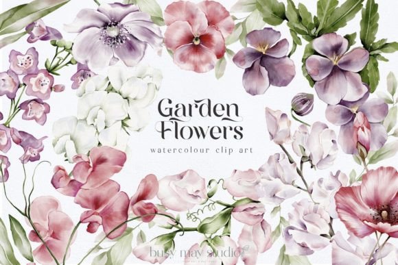 Garden Flowers Watercolour Clip Art PNG: A Designer's Guide