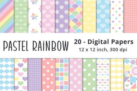 Pastel Rainbow Digital Papers: A Creative's Versatile Toolkit