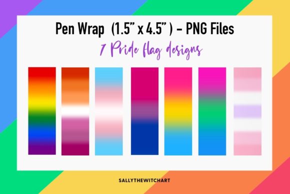 Pride Flag Pen Wraps: Digital Design for Vibrant Expression