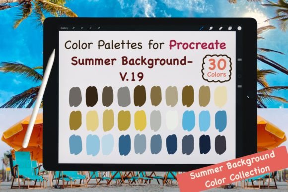 Procreate Color Palettes-Summer V.19: Your Seasonal Design Shortcut