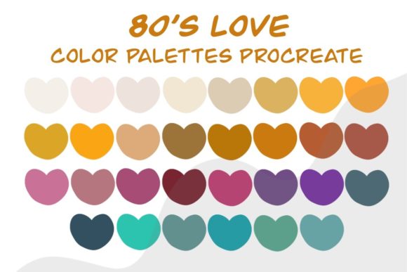 Rediscover Romance: The Procreate Color Palette 80’s Love