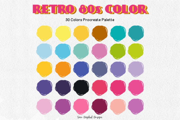 Retro 80s Procreate Color Palette: A Designer's Key to Nostalgic Branding