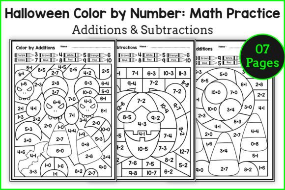 Spooky Math Fun: Halloween Color by Number