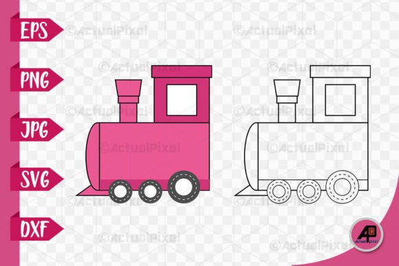 Train Outline with Color Clipart: A Designer's Asset Kit