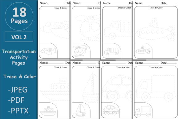 Transportation Trace & Color Activities: Igniting Creativity and Learning