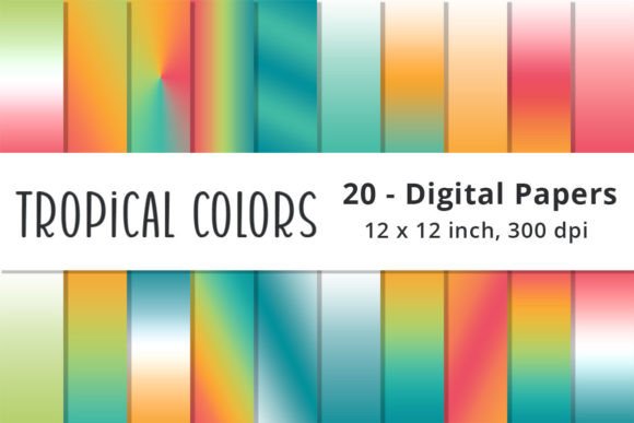 Tropical Color Gradient Background Paper: A Burst of Vibrant Ombre