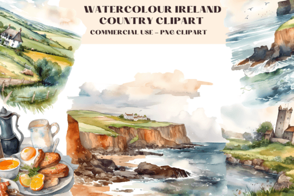 Watercolour Ireland Country Clipart: Your Creative Toolkit